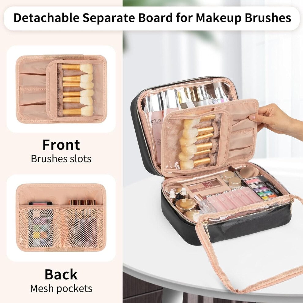 makeup-travel-bag-large-capacity-waterproof-cosmetic-organizer-bag-with-makeup-brush-compartment---handle-for-women-girls-travel-toiletry-accessories