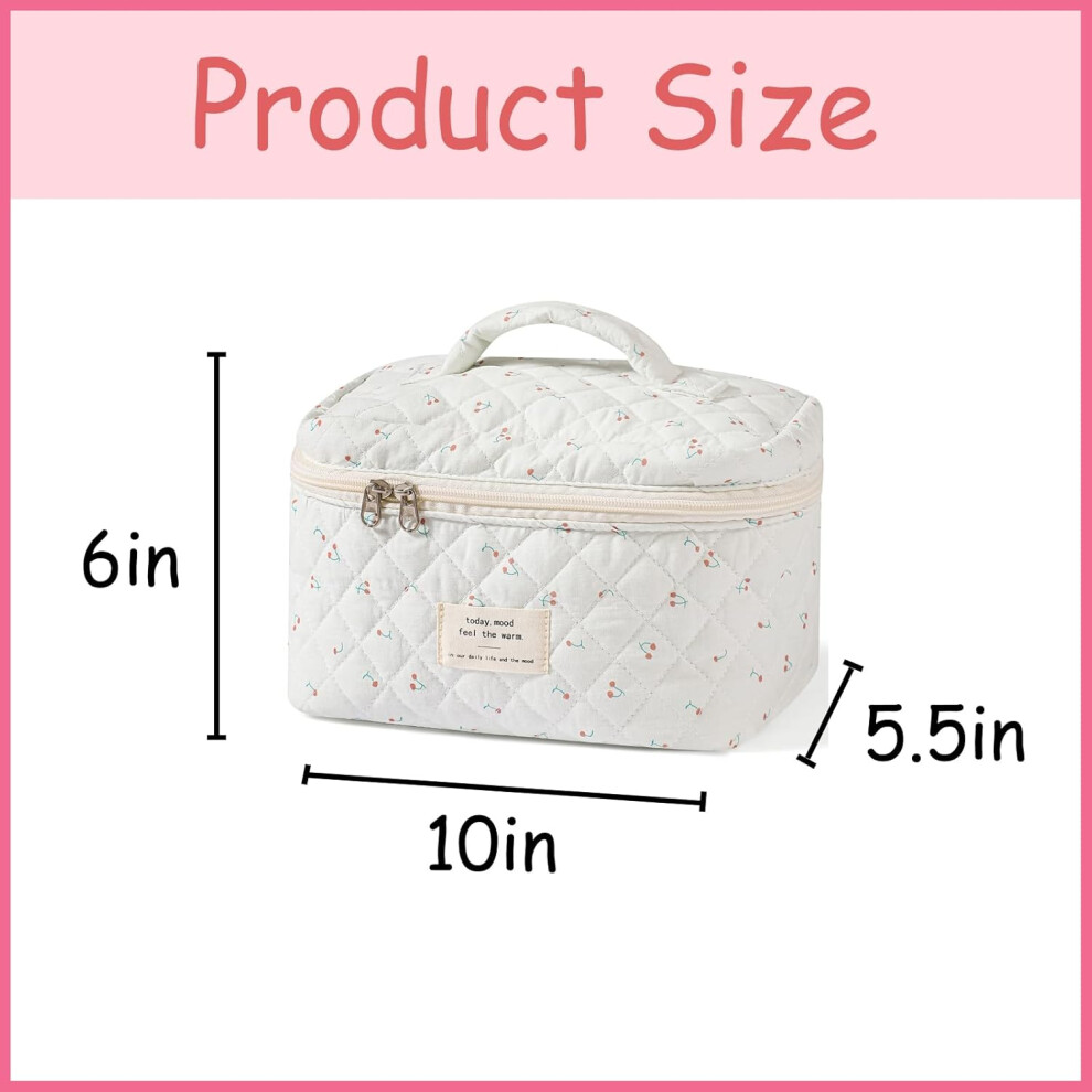 white-cherry--large-travel-quilted-makeup-bag-for-women--floral-cotton-cosmetic-bag--coquette-aesthetic-floral-toiletry-organizer-bag--01lithtblue-flower