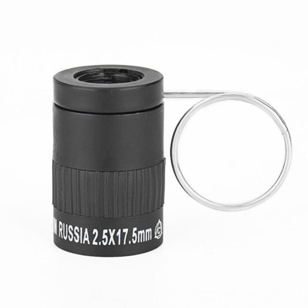 2.5x17.5mm Mini Telescope Pocket Monocular HD Lens with Knuckle Finger Ring