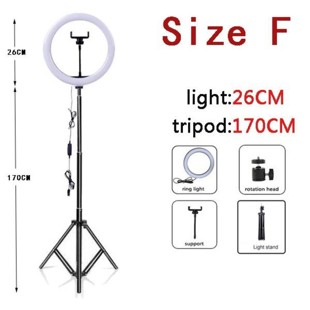 Selfie Led Rgb Ring Light with Tripod Phone Holder Photography Ring Light Circle Fill Light Lamp for Makeup Youtube