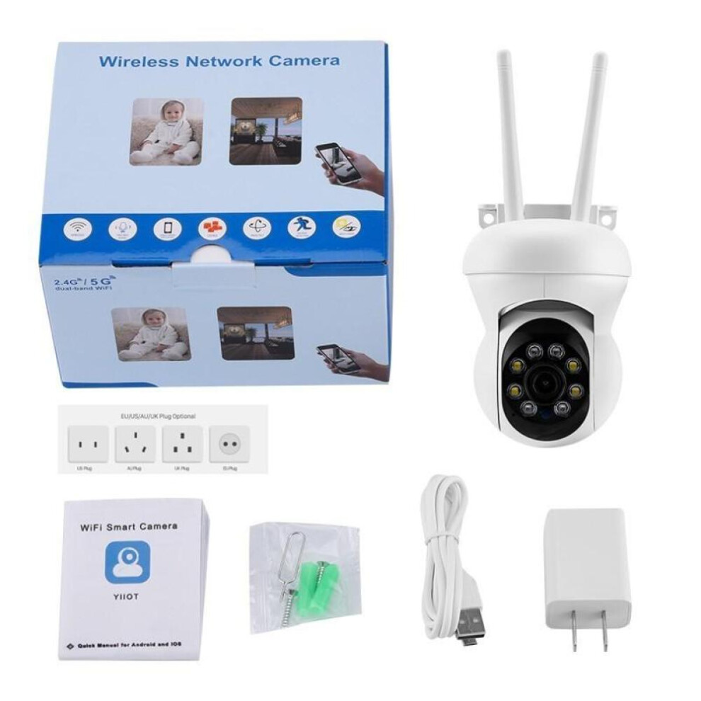 5Ghz&2.4Ghz Surveillance Camera HD 1080P PTZ Outdoor Wifi Security Camera Full Color Night Vision Human Tracking 4x Digital Zoom IP Cam