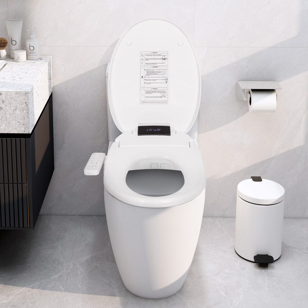 Electric Smart Bidet Toilet Seat Massage Heated Side-Panel Control UK