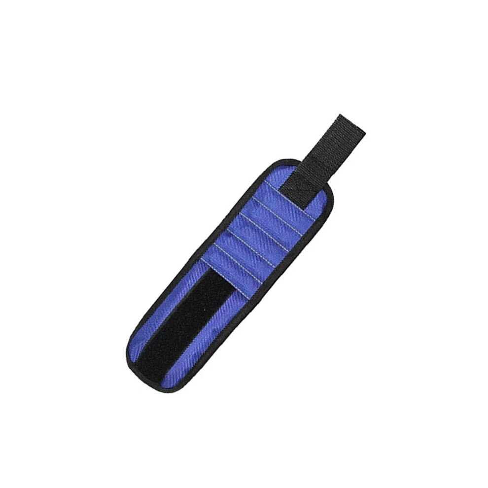 (Blue) Magnetic Wristband For Holding Screws,Nails,Drilling Bits,Wrist Tool Holder Belts With Strong ,Five Rows Of Ten Magnets 6957451287853