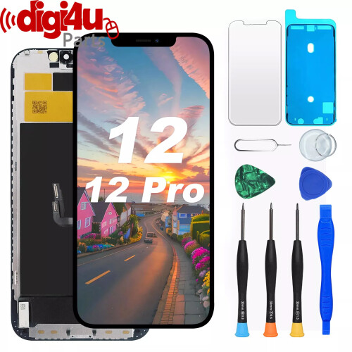Screen Replacement For iPhone 12/12 Pro LCD Display Digitizer+Tools