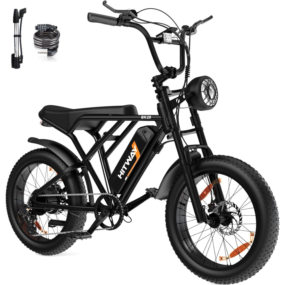 Hitway Electric Bike BK29 - 20*4.0 Inch Fatbike - Mountain Snow EBike with Removable 48V 15Ah Battery - City Commuter E-Bike with 250W Motor