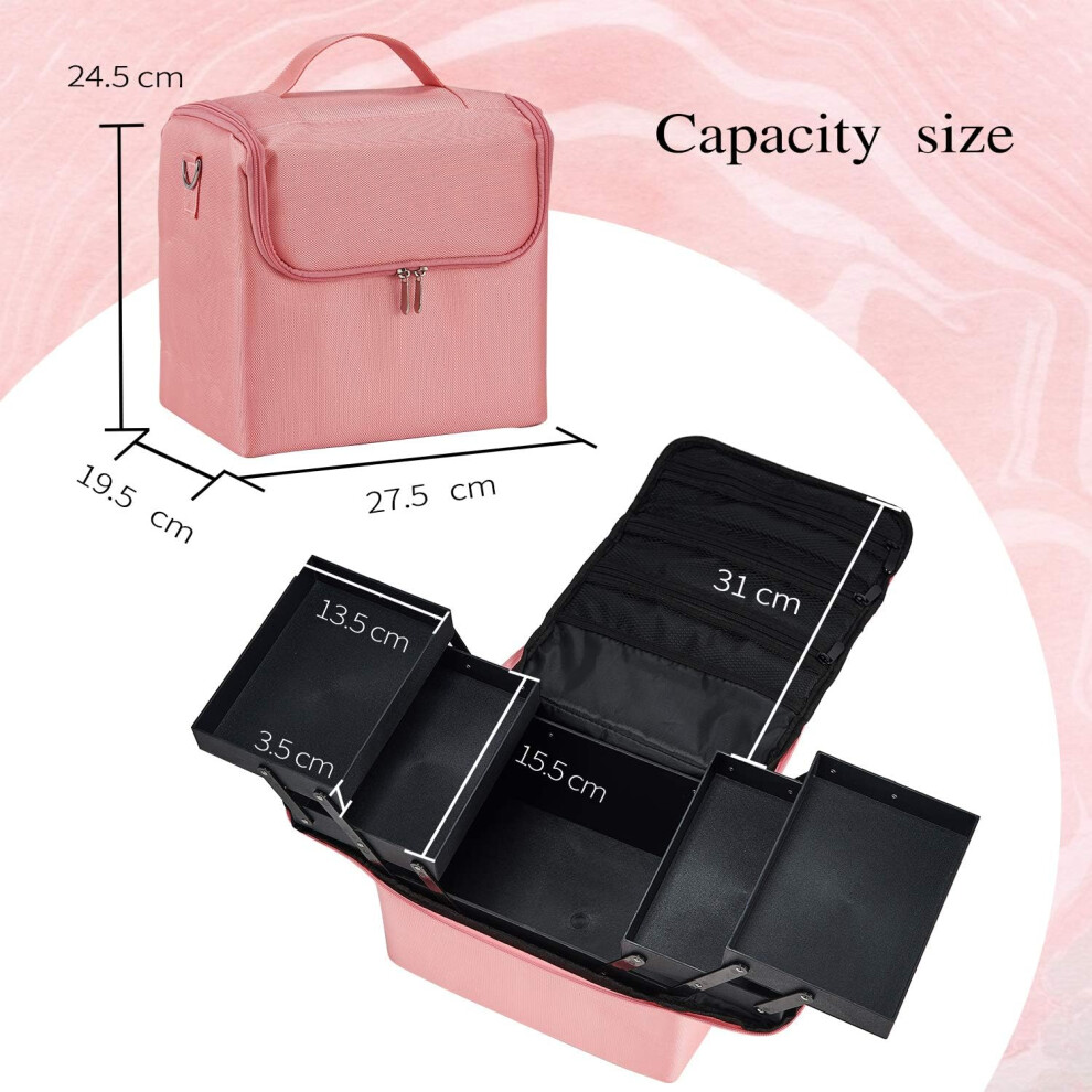 pink--vanity-case-makeup-storage-box-organiser-travel-train-case-luggage-makeup-case-make-up-beauty-box-with-shoulder-strap--large-size--black