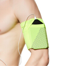 (Fluorescent Yellow, M) Sports Running Armband Cell Phone Exercise Arm Holder For Running Fitness And Gym Workouts Phone H