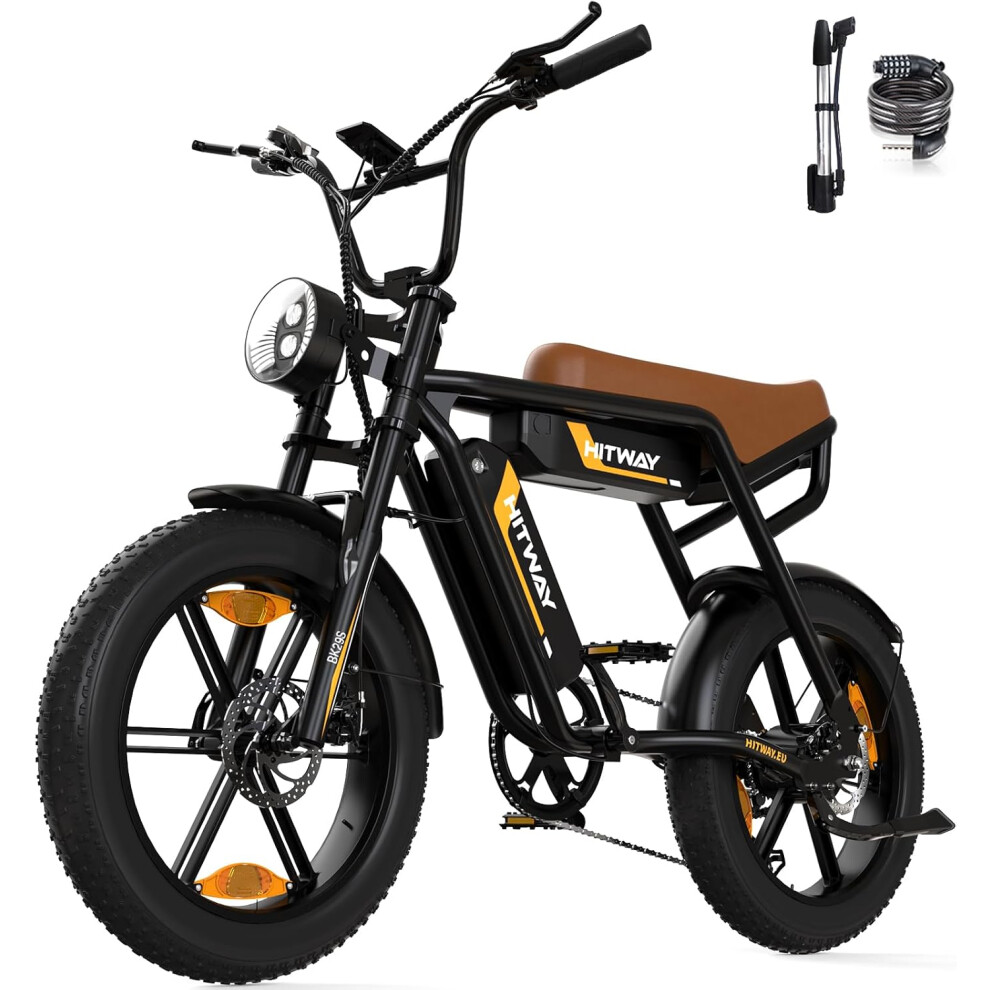 Hitway Electric Bike BK17 - 20*4.0 Inch Fatbike - Two Removable 13Ah Battery - Mountain Snow EBike - City Commuter E-Bike with 250W Motor