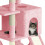 (Pink) 158cm Cat Tree Multi Level Cat Scratching Post Kitten Scratching Post Climbing Activity Centre 10