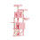 (Pink) 158cm Cat Tree Multi Level Cat Scratching Post Kitten Scratching Post Climbing Activity Centre 8