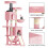 (Pink) 158cm Cat Tree Multi Level Cat Scratching Post Kitten Scratching Post Climbing Activity Centre 6