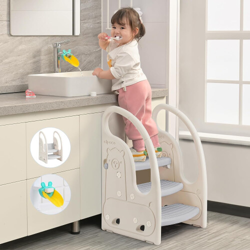 (3 Tier	) Toddler Step Stool for Bathroom Sink 2