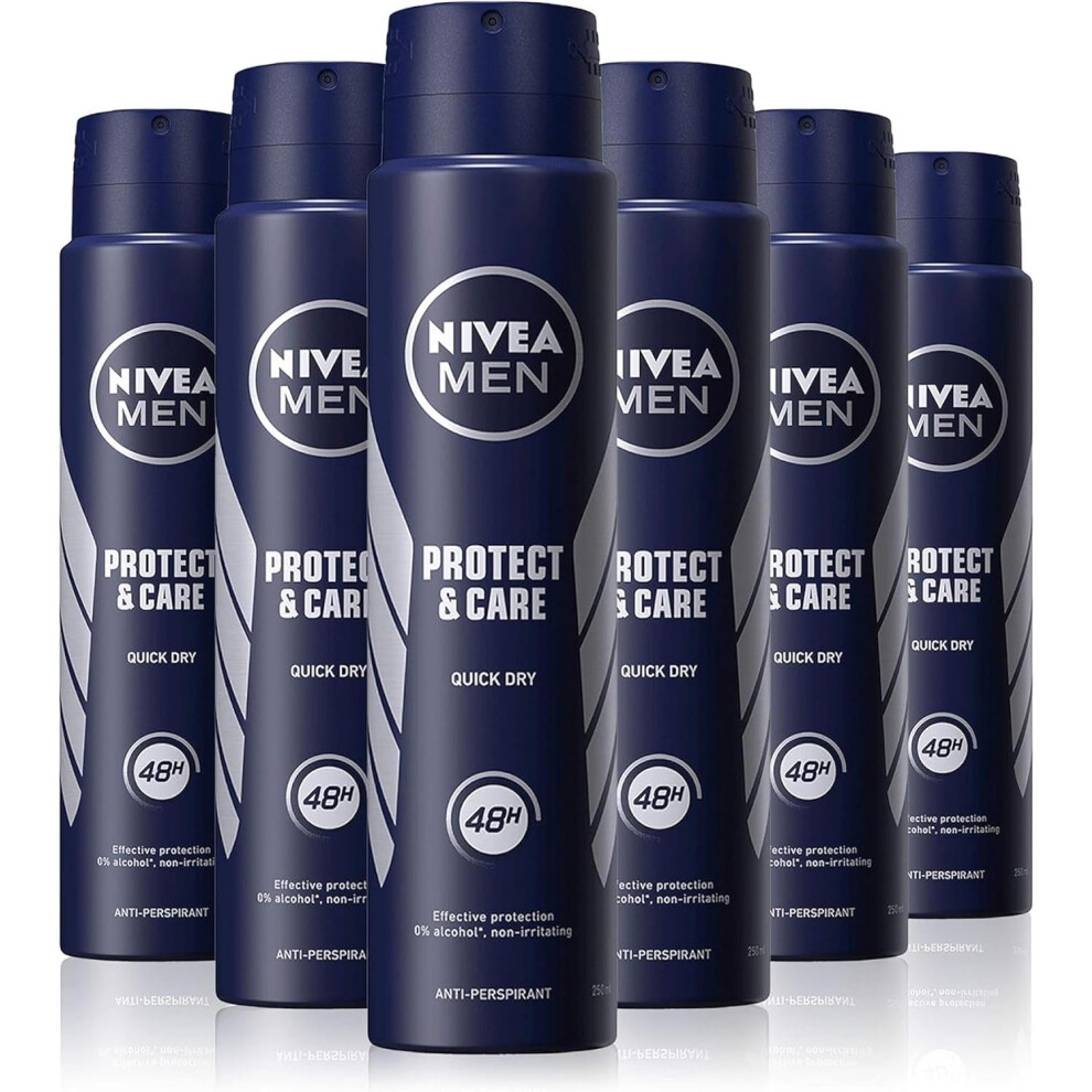 NIVEA MEN Protect & Care - Anti-Perspirant Deodorant Spray  x 6