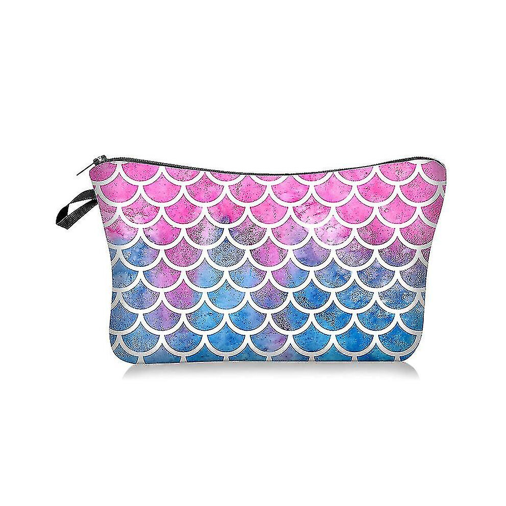 Sacs De Maquillage En éCailles De Poisson De SirèNe, Pochette D'organisation Portable De Voyage-image