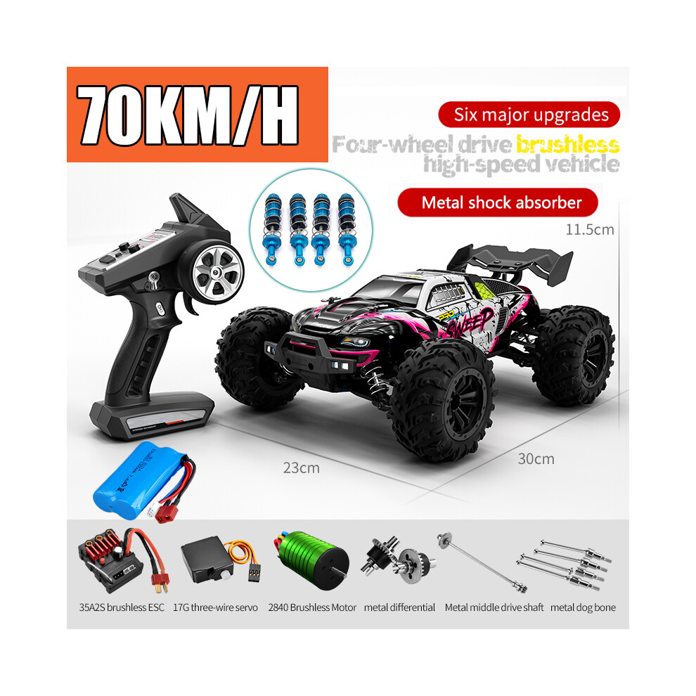 Bghone (16101-Pro-Pp-1B) Rc Car Off Road 4X4 High Speed Remote Control Car With Led Headligh 1/16 Monster Truck Toys