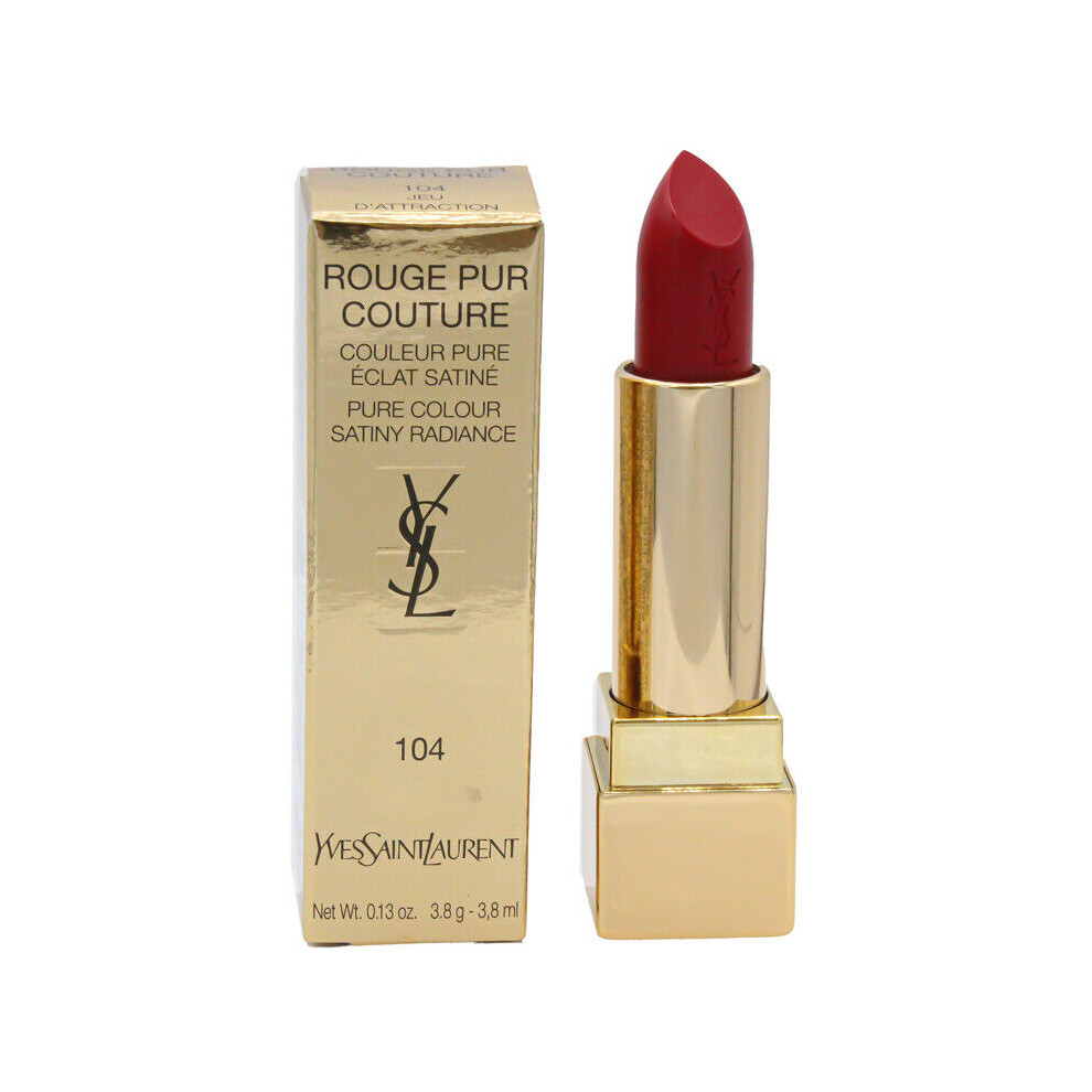 YSL Rouge Pur Couture Satin Red Lipstick 104 Jeu D'Attraction