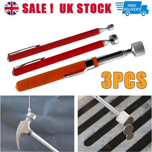 Magnetic Pick Up 3PCS Tool 2/5/10Lb Telescopic Picker Magnet Tools Set