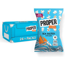 PROPERCORN Lightly Sea Salted Popcorn, 24 x 20g UK