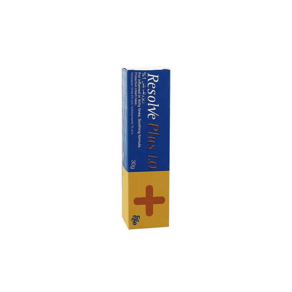 Resolve Plus 1.0 Cream - 30g | Antifungal & Anti-Inflammatory Treatment for Skin Infections, Soothes Irritation & Reduces Redness
