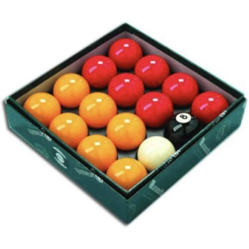 Aramith Premier Red-Yellow 2" Pool Balls with 1 7/8" White 1