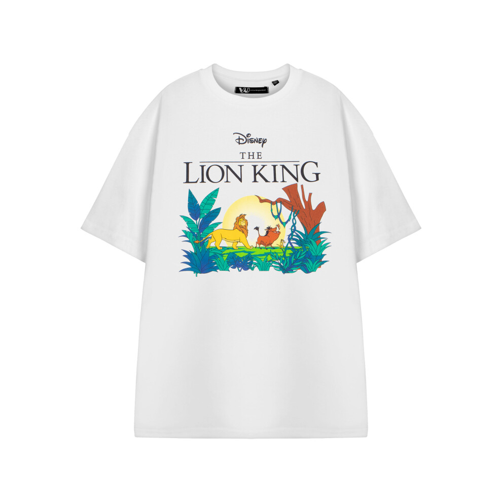 (Large) Disney Short Sleeved T-Shirt (Womens White)