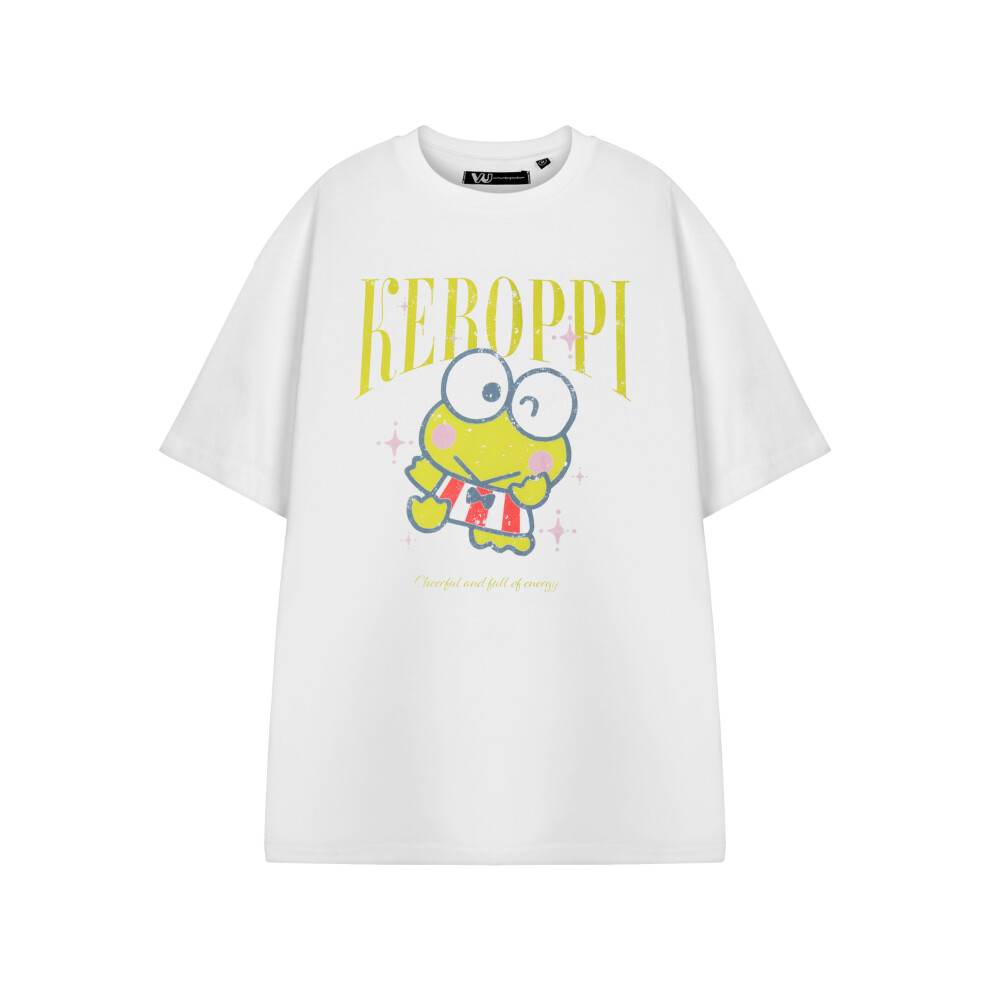 (Medium) Hello Kitty Short Sleeved T-Shirt (Womens White)