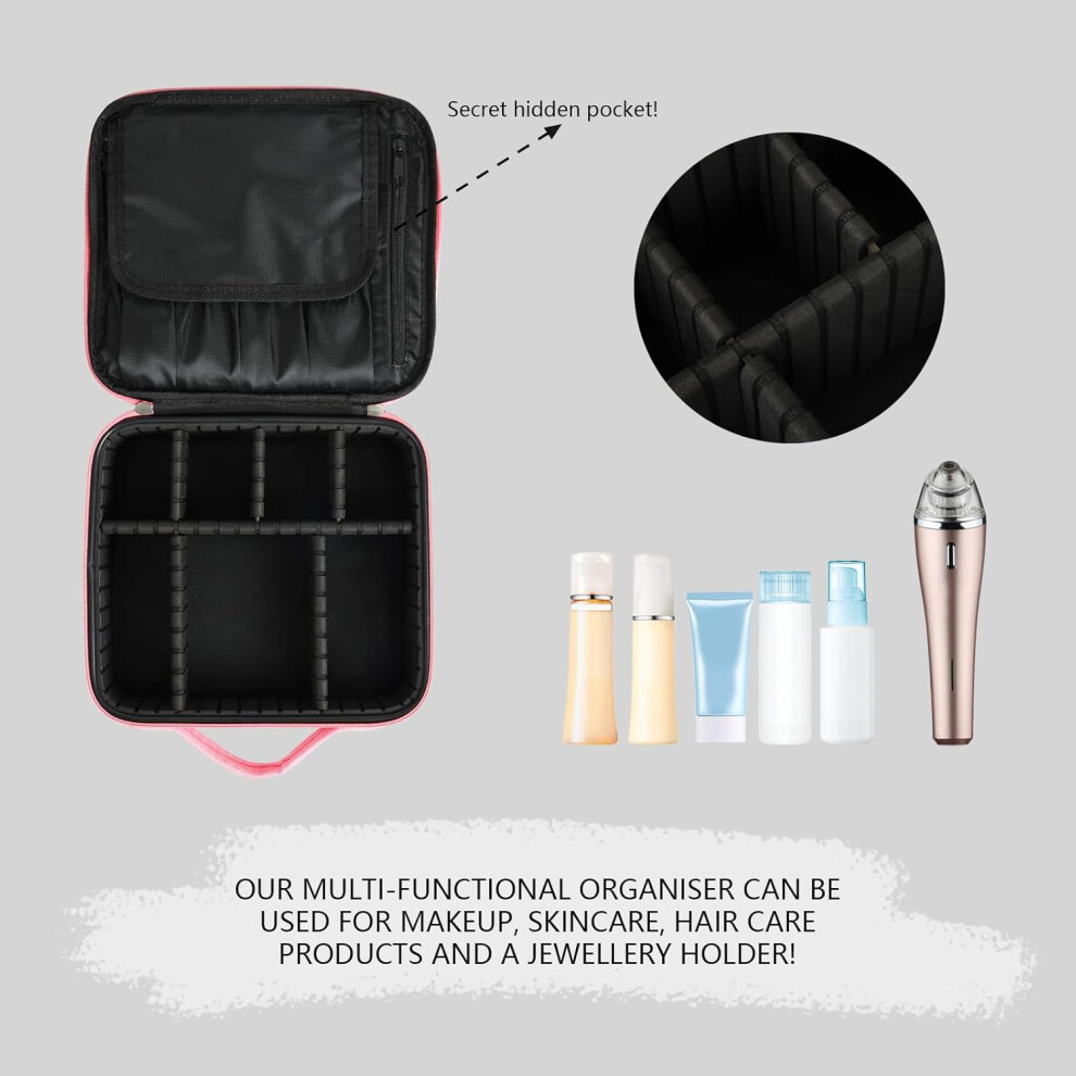 regular-pink--makeup-bag-for-women---vanity-case-perfect-for-travel-with-make-up-organiser-storage-and-individual-compartments