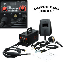 Professional 140A Gasless MIG, TIG and MMA 3-in-1 Welder  Non Live Torch model 230V No Gas with Mask & Welding Wire