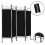 (Black) Folding Room Divider Paravent Wall Partition Privacy Screen Separator 1