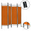 (Cream) Folding Room Divider Paravent Wall Partition Privacy Screen Separator 6