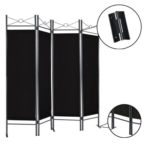 (Cream) Folding Room Divider Paravent Wall Partition Privacy Screen Separator 2