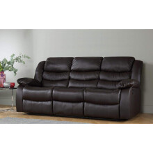 (3 Seater Sofa) Brown Recliner Sofa Leather bonded Reclining Lazyboy Sofa Suite Sofas Chair 3 2 or 1