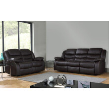 (2 Seater + 3 Seater Sofa) Brown Recliner Sofa Leather bonded Reclining Lazyboy Sofa Suite Sofas Chair 3 2 or 1