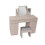 (Pink Dressing Stool) Pink Mirrored Dressing Console Table Mirror Stool 2