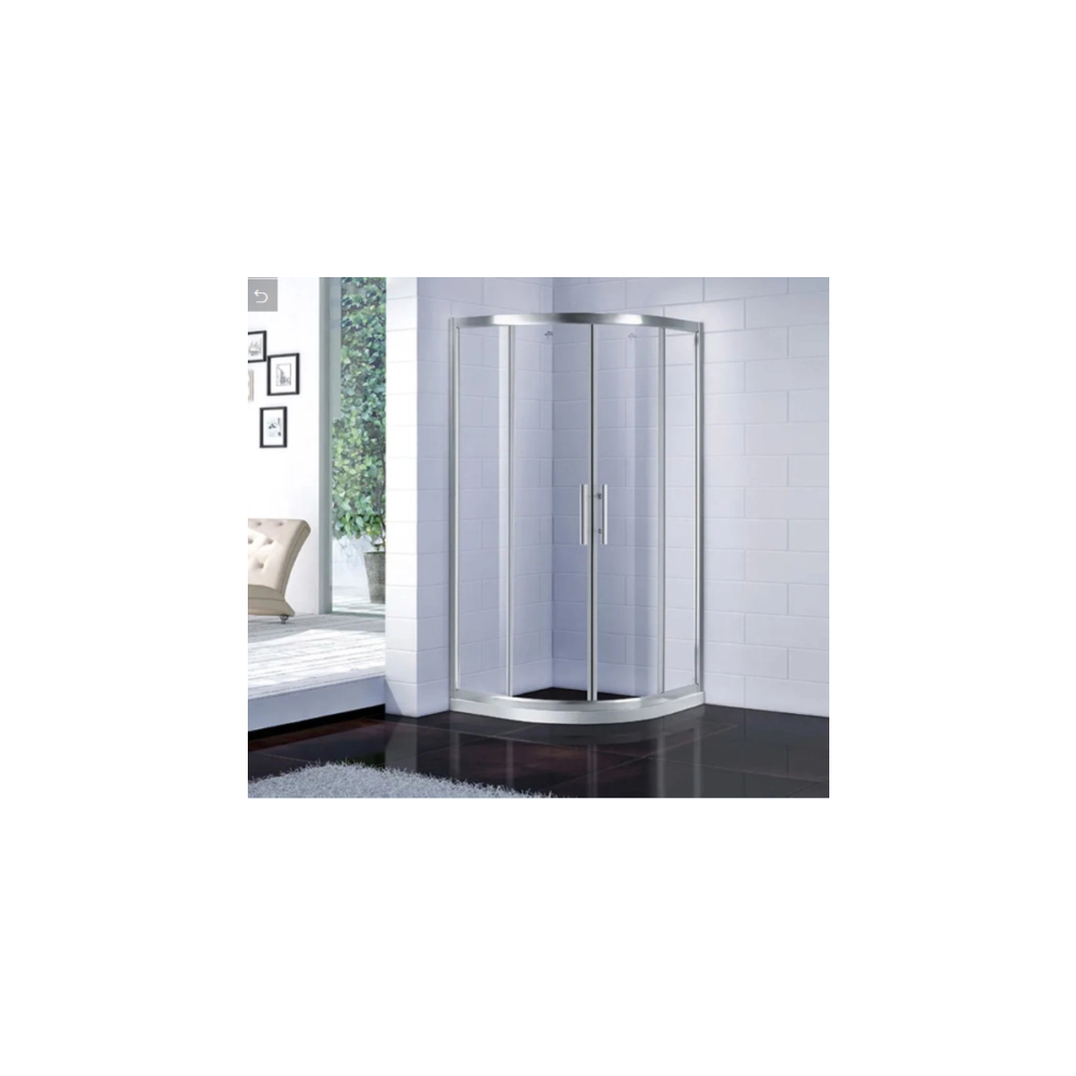 (700Mm Quadrant Chrome) Quadrant Shower Enclosure 700 800 900 Black Or Chrome Walk In Corner Cubicle 5060725148352