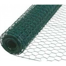 (0.9 m) PVC Coated Chicken Wire Rabbit Mesh Green Fencing Aviary Fence 25M 2 widths