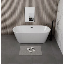 (Round 1700mm White) Freestanding Double - Ended Bath Luxury Acrylic Bathtub & Waste White 1600 - 1700mm