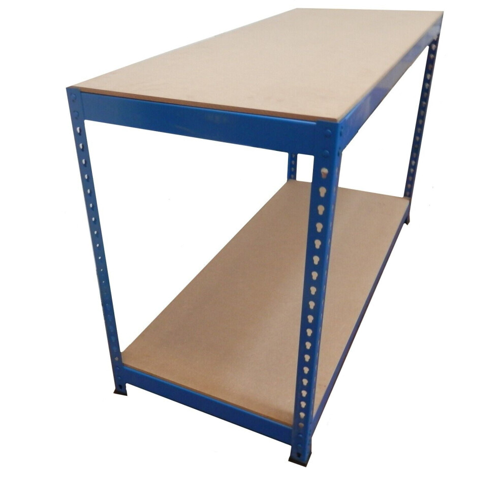 (Blue) Workbench 1.2 meters Workstation Heavy Duty Metal Garage Workshop Shelve