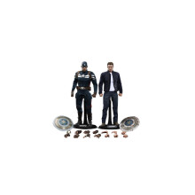 Figurine Hot Toys MMS243 - Marvel Comics - Captain America : The Winter Soldier - Captain America & Steve Rogers