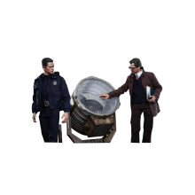 Figurine Hot Toys MMS275 - DC Comics - The Dark Knight Rises - John Blake And Jim Gordon With Bat-Signal
