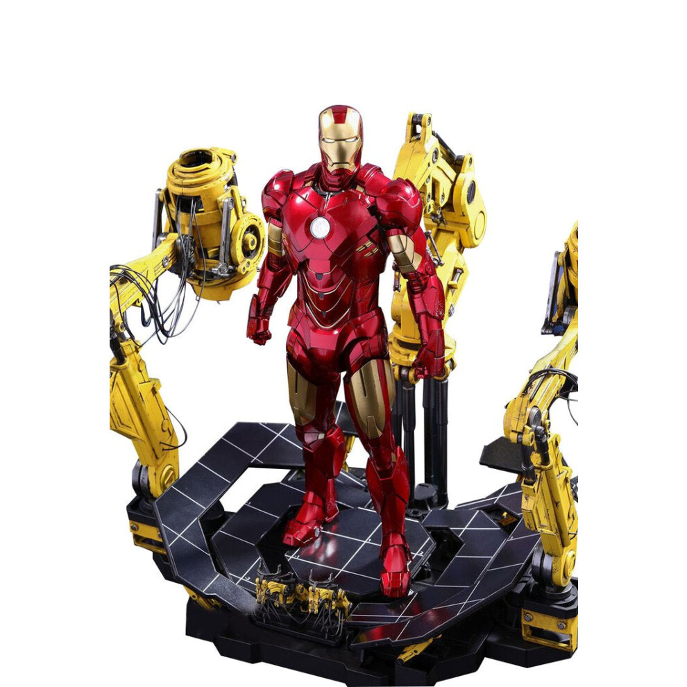 Hot Toys Figure Mms462d22 - Iron Man 2 - Iron Man Mark 4 With Suit-Up Gantry
