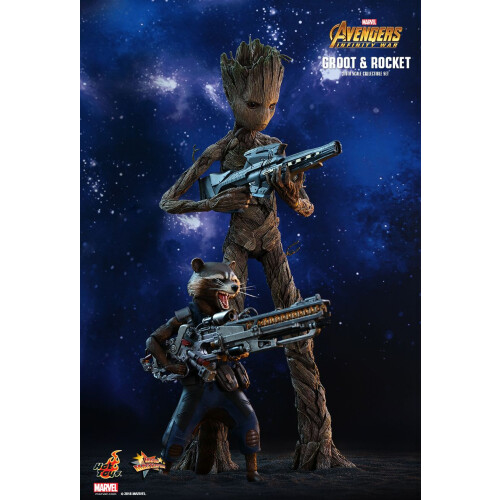 Hot Toys Figur Hot Toys MMS476 - Marvel Comics - Avengers 3 : Infinity War - Groot & Rocket Deluxe Version 2