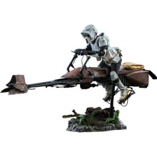 Figurine Hot Toys MMS612 - Star Wars : Return Of The Jedi - Scout Trooper & Speeder Biker