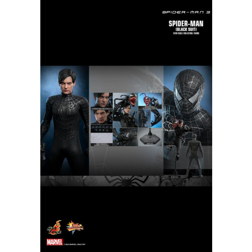 Hot Toys ειδώλιο Hot Toys MMS727 - Marvel Comics - Spider Man 3 - Spider Man Black Suit Standard Version 1