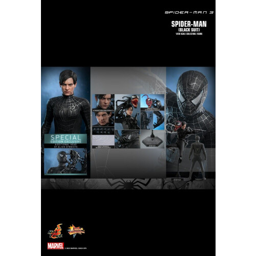 Hot Toys ειδώλιο Hot Toys MMS727B - Marvel Comics - Spider Man 3 - Spider Man Black Suit Deluxe Version 1