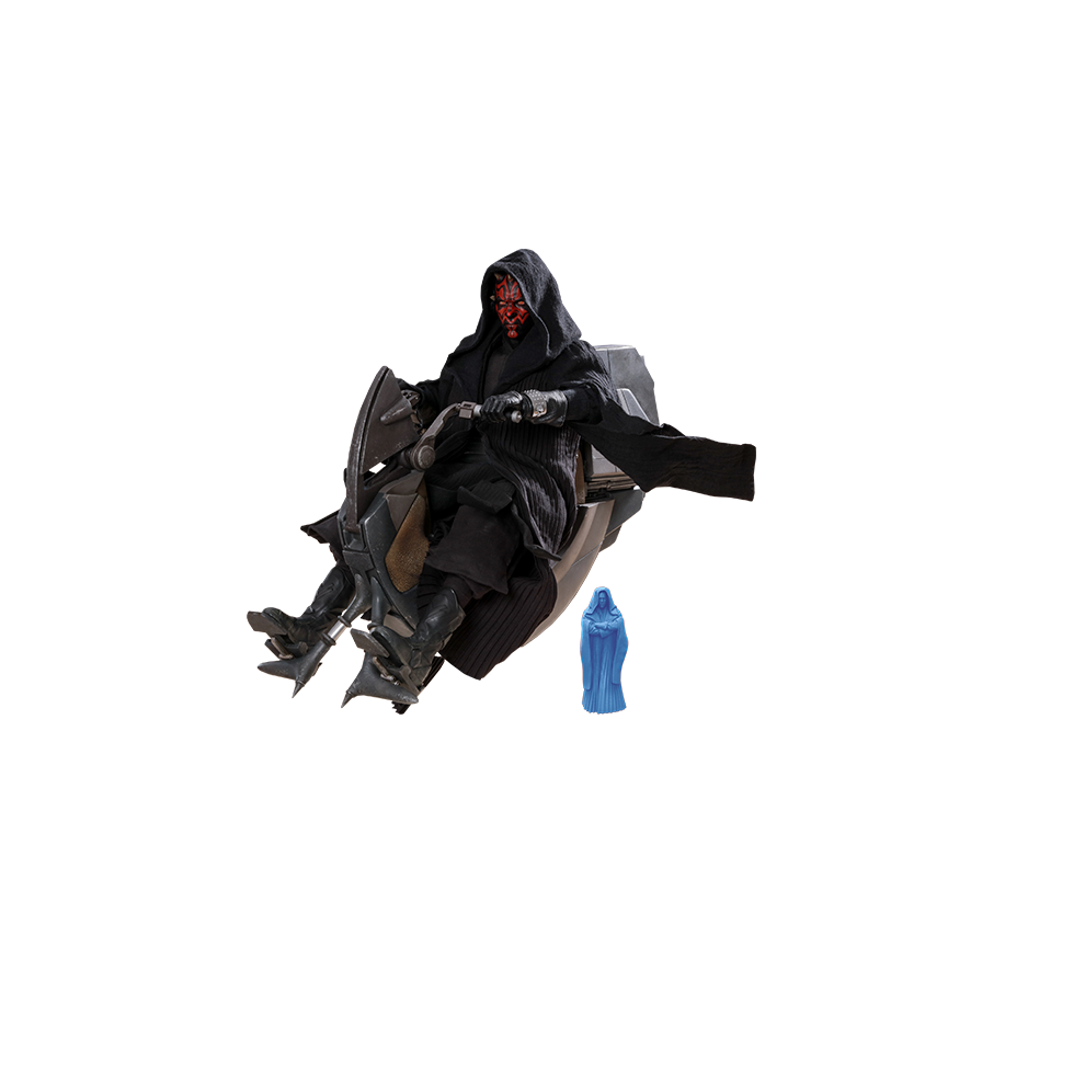 Hot Toys Figure Dx17 - Star Wars 1 : The Phantom Menace - Darth Maul With Sith Speeder Deluxe Version