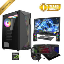 Fast Gaming PC Bundle Core i5 16GB RAM 1TB & 128GB SSD 4GB GT730 24'' +Speakers