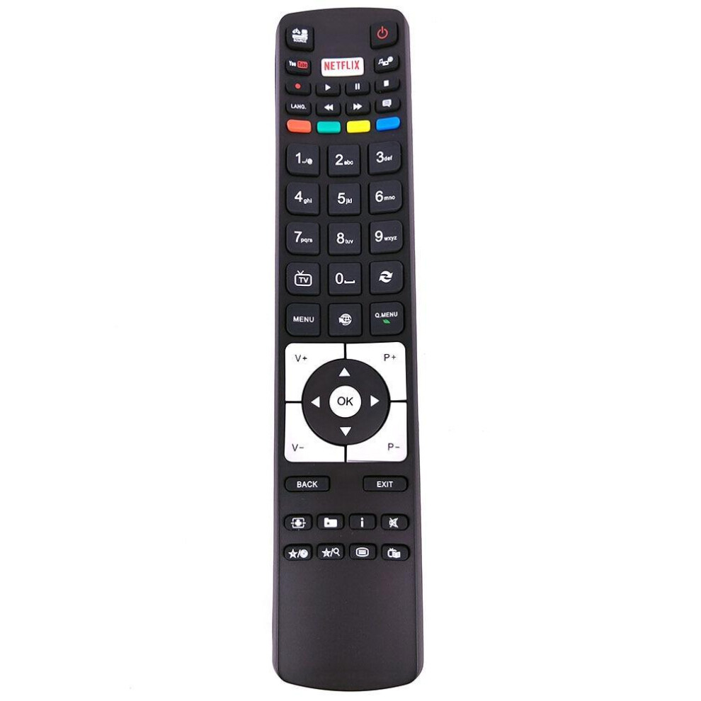 (Black) Telefunken Rc5118 Remote Control With Netflix