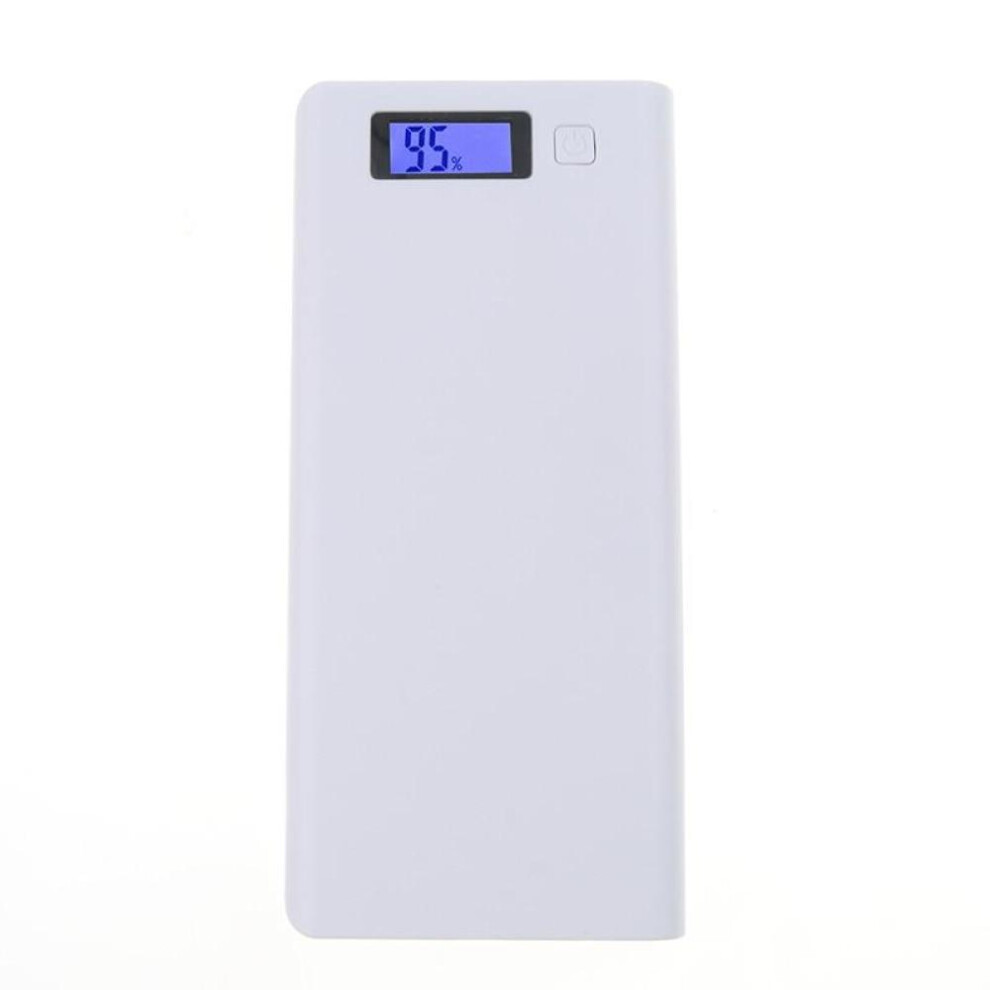 (White) 5V Dual USB 8 Sectiongs18650 Power Bank Battery Box Mobile Phone Charger DIY Shell Case