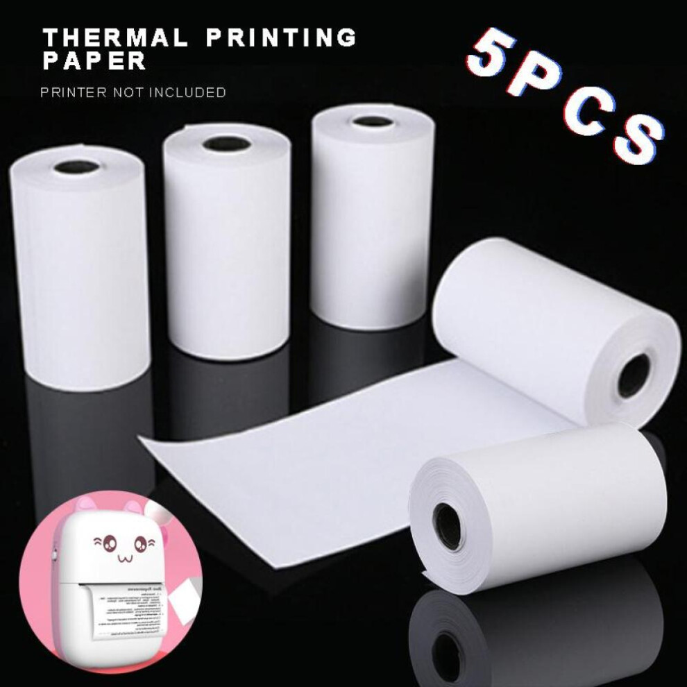 5rolls Printing Thermal Papers for Mini Portable Pocket Printer 57mm x 30mm